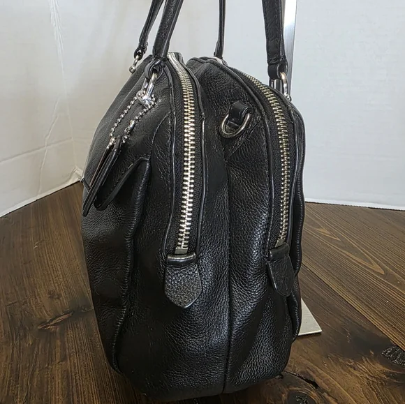Coach Madison Georgie Satchel in black leather - Picture 6 of 15